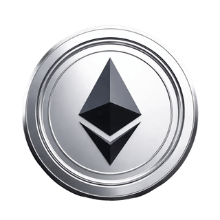 Elemento decorativo flutuante da ETH, a criptomoeda Ethereum